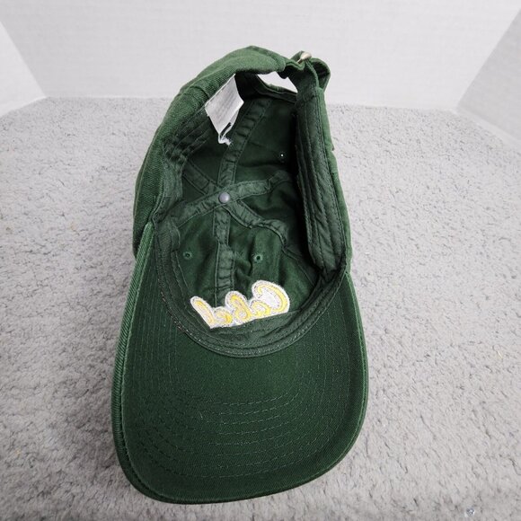 Cabelas Baseball Cap Green Adjustable Hat Embroidered Yellow Logo Strap back - Picture 4 of 5